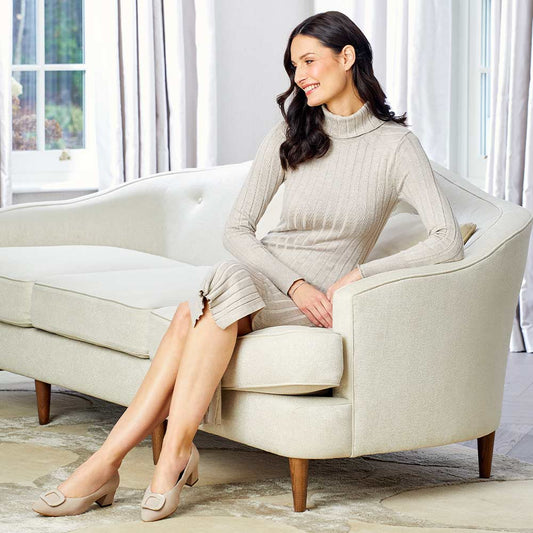 RUTH-Pale Taupe Suede