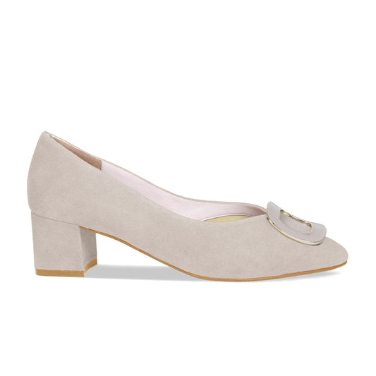 RUTH-Pale Taupe Suede